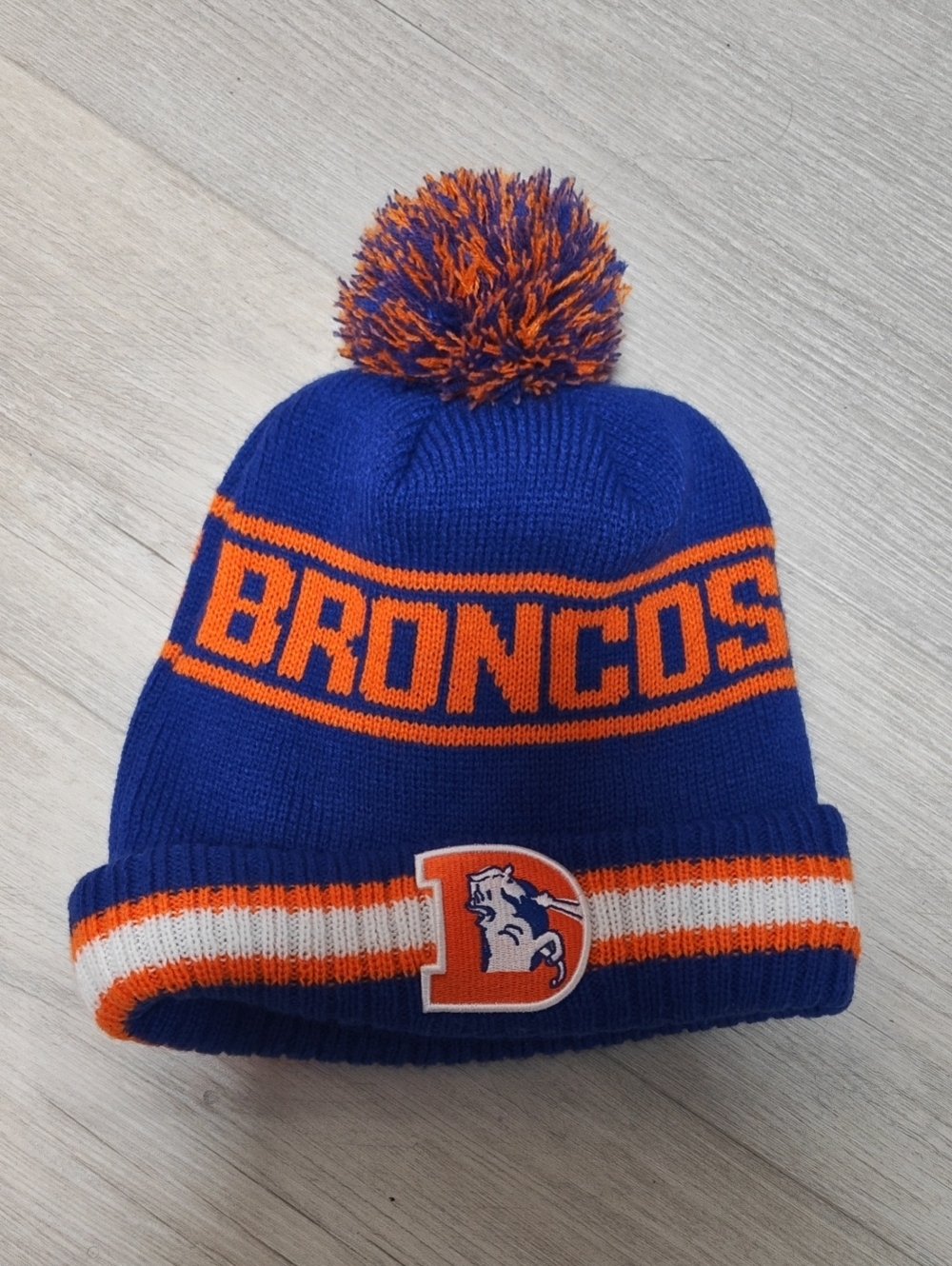 NFL Denver Broncos Pom Beanie - Blue & Orange